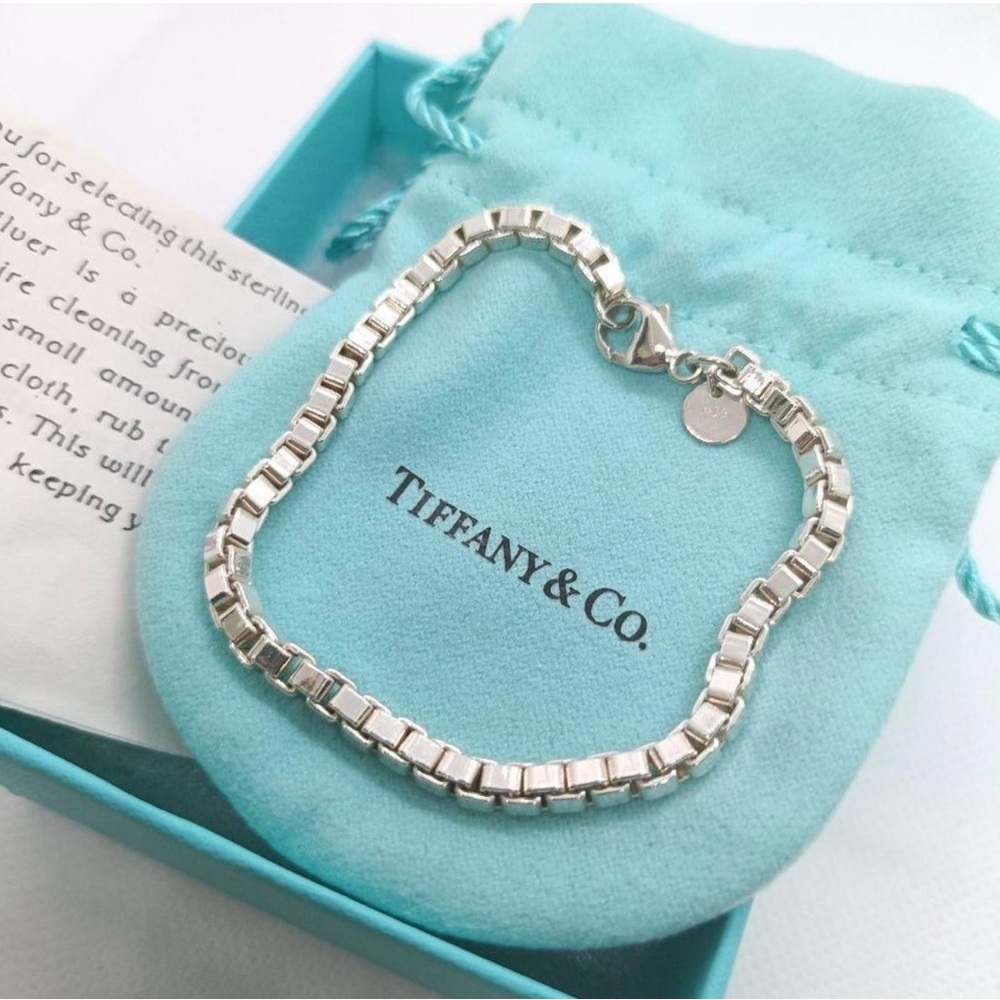 Tiffany & Co. Sterling Silver Box Chain Bracelet